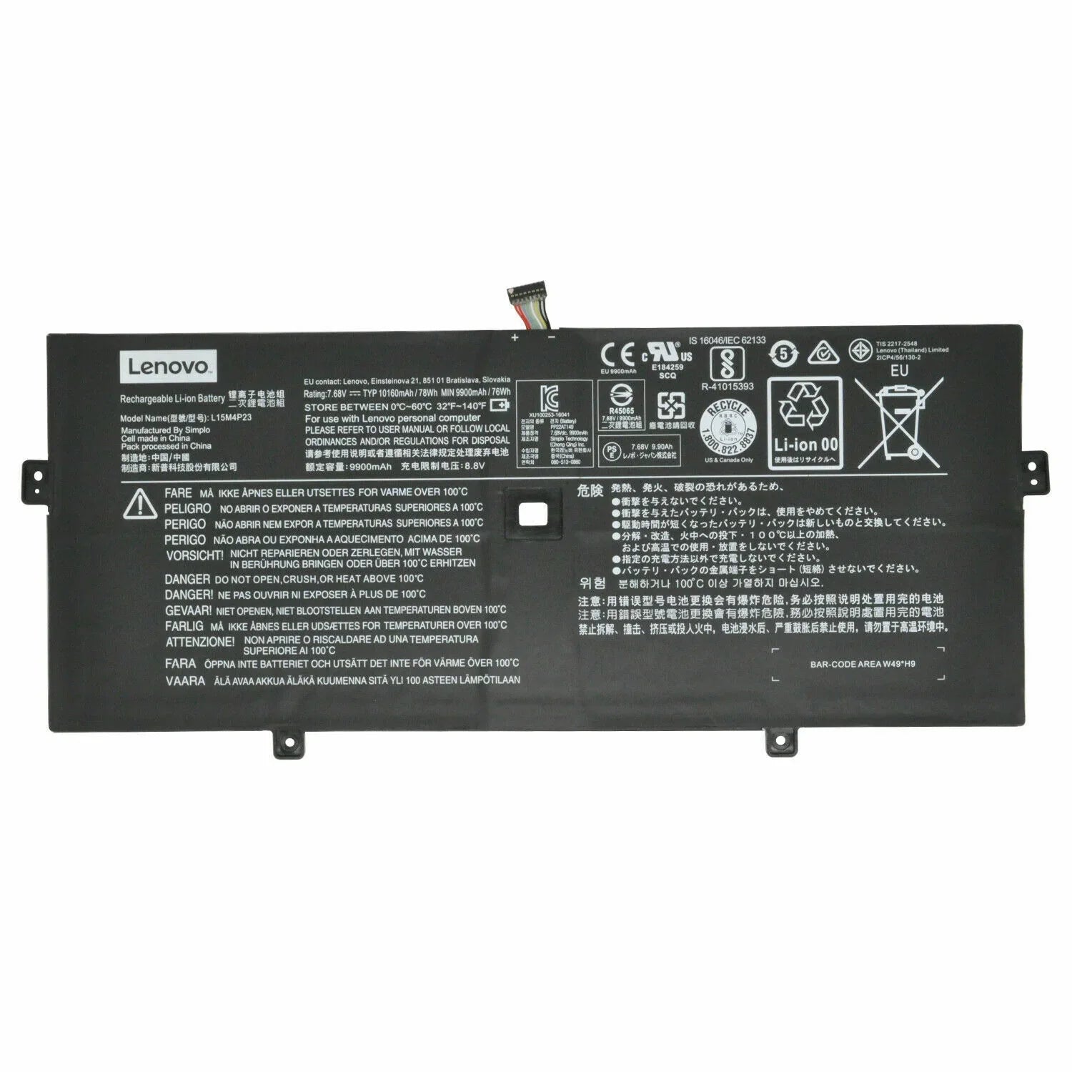 Genuine L15M4P23, L15C4P22 Lenovo Yoga 910-13IKB(80VF004BGE), Yoga 910-13IKB(80VGS00300) Laptop Battery - eBuy UAE